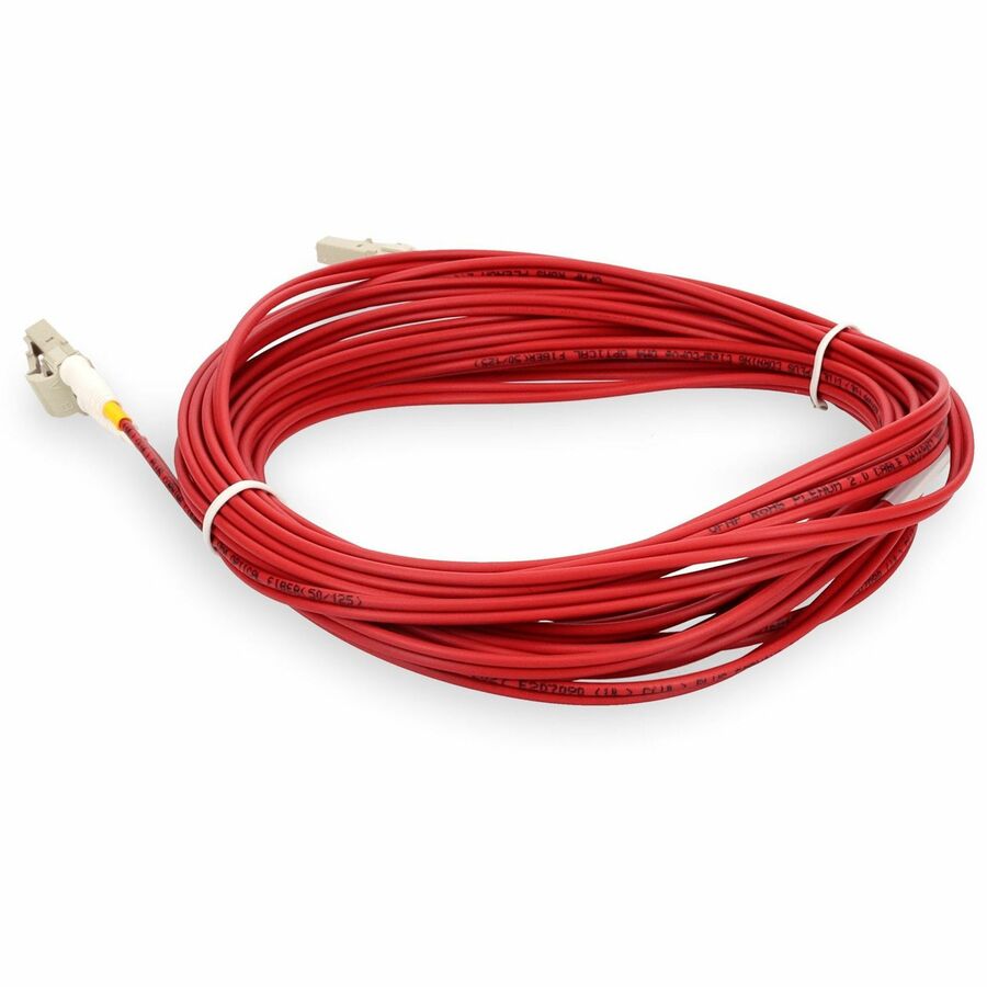 AddOn 1m LC (Male) to LC (Male) Red OM4 Duplex Fiber OFNR (Riser-Rated) Patch Cable