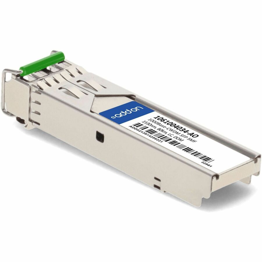 AddOn ADVA 1061004034 Compatible TAA Compliant 1000Base-CWDM SFP Transceiver (SMF, 1530nm, 80km, LC, DOM)