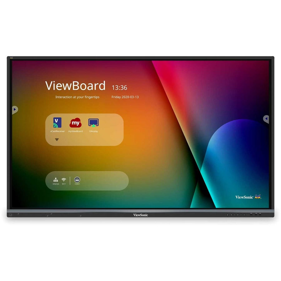 ViewSonic ViewBoard IFP6550-E1 - 4K Interactive Display with WiFi Adapter and Fixed Wall Mount - 350 cd/m2 - 65"