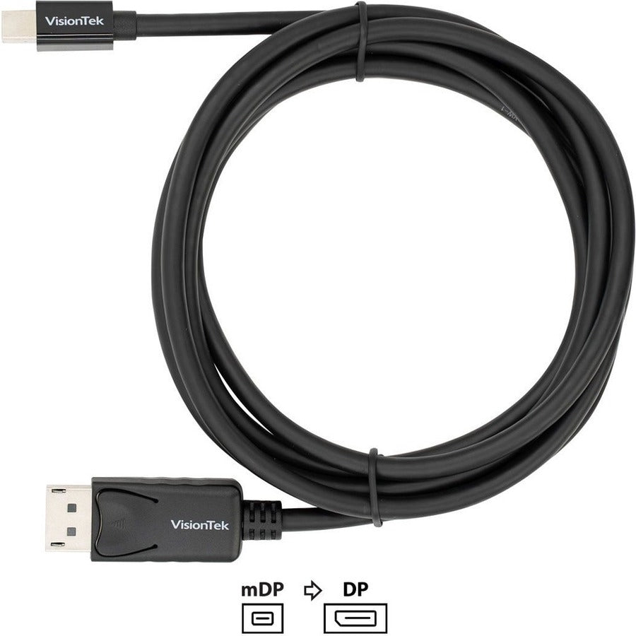 VisionTek Mini DisplayPort to DisplayPort 2M Active Cable (M/M)