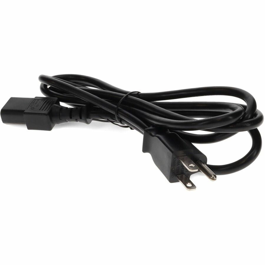 Addon 10ft C13 Female to NEMA 5-15P Male 18AWG 100-250V at 10A Black Power Cable