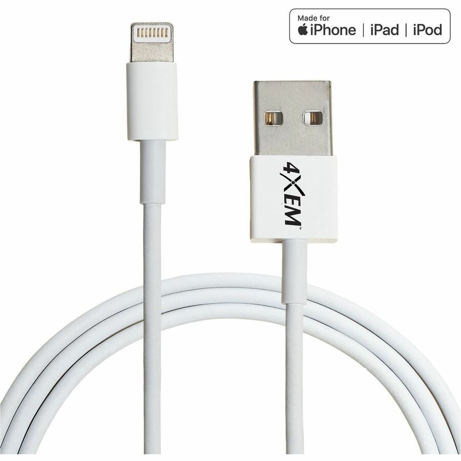 4XEM iPad Charging Kit - 3FT Lightning 8Pin Cable with 12W iPad wall charger - MFi Certified