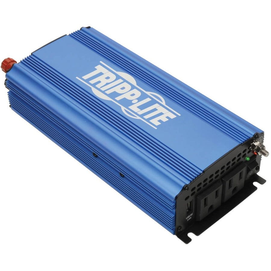 Eaton Tripp Lite Series 750W Light-Duty Compact Power Inverter with 2 AC/1 USB - 2.0A/Battery Cables, Mobile
