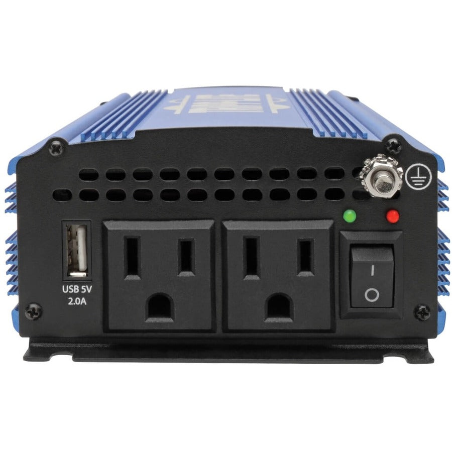 Eaton Tripp Lite Series 750W Light-Duty Compact Power Inverter with 2 AC/1 USB - 2.0A/Battery Cables, Mobile