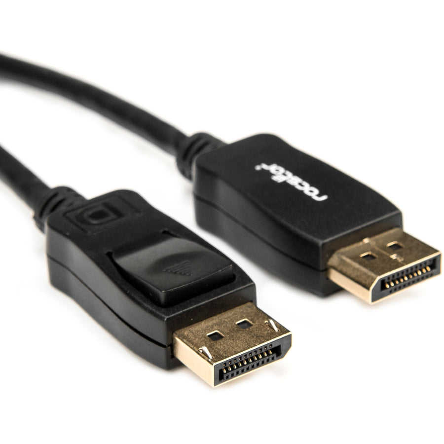 Rocstor Premium 10ft / 3m DisplayPort 1.2 Cable M/M - DisplayPort 4k - DisplayPort Male Digital Audio/Video - 10ft - Black- DP TO DP Cable