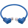 Eaton Tripp Lite Series Up/Down-Angle Cat6 Gigabit Molded UTP Ethernet Cable (RJ45 Up-Angle M to RJ45 Down-Angle M), Blue, 1 ft. (0.31 m)