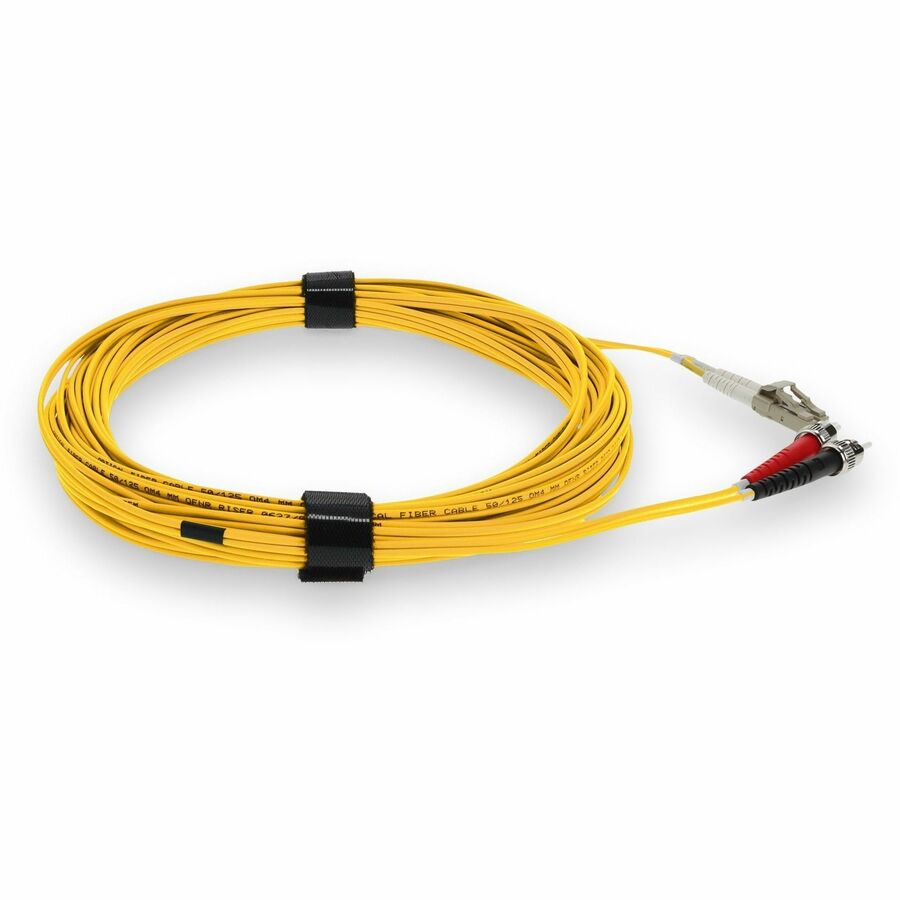 AddOn 3m LC (Male) to ST (Male) Yellow OM4 Duplex Fiber OFNR (Riser-Rated) Patch Cable