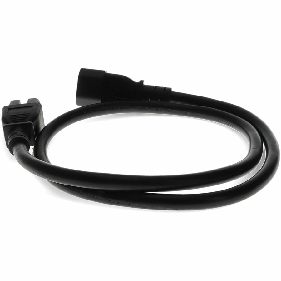 ADDON 3ft C14 Male to C15 Female 14AWG 100-250V at 10A Black Power Cable