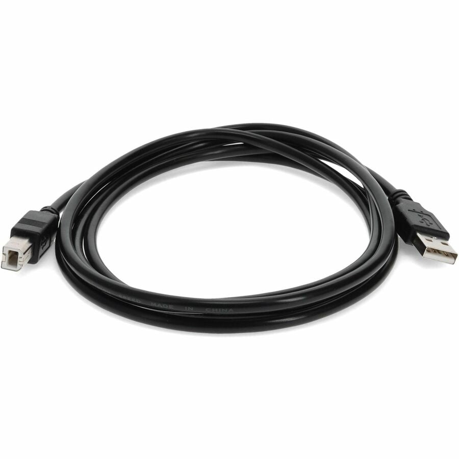 AddOn 12ft USB 2.0 (A) Male to USB 2.0 (B) Male Black Cable