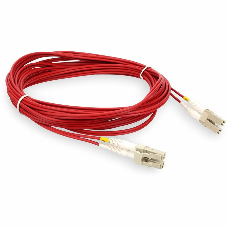 AddOn 4m LC (Male) to LC (Male) Red OM4 Duplex Fiber OFNR (Riser-Rated) Patch Cable