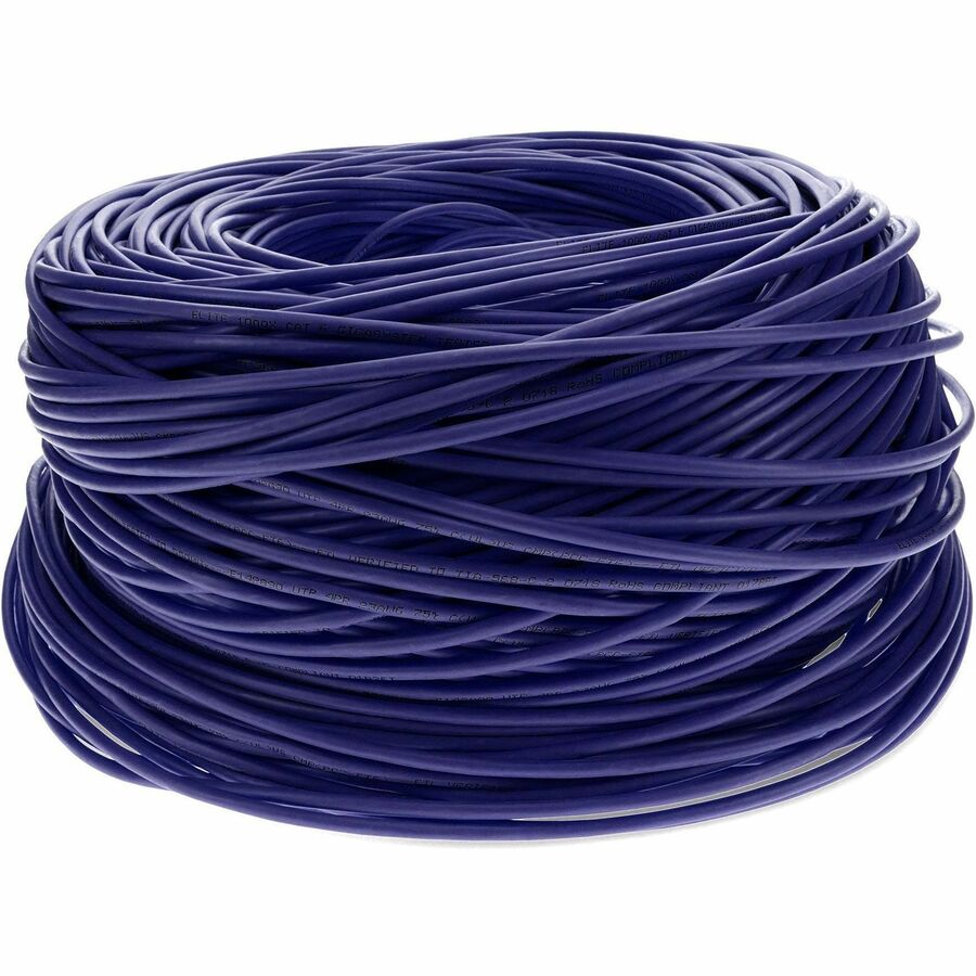 AddOn 1000ft Non-Terminated Purple Cat6 UTP PVC Copper Patch Cable