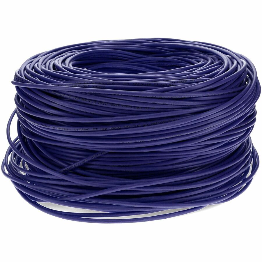 AddOn 1000ft Non-Terminated Purple Cat6 UTP PVC Copper Patch Cable