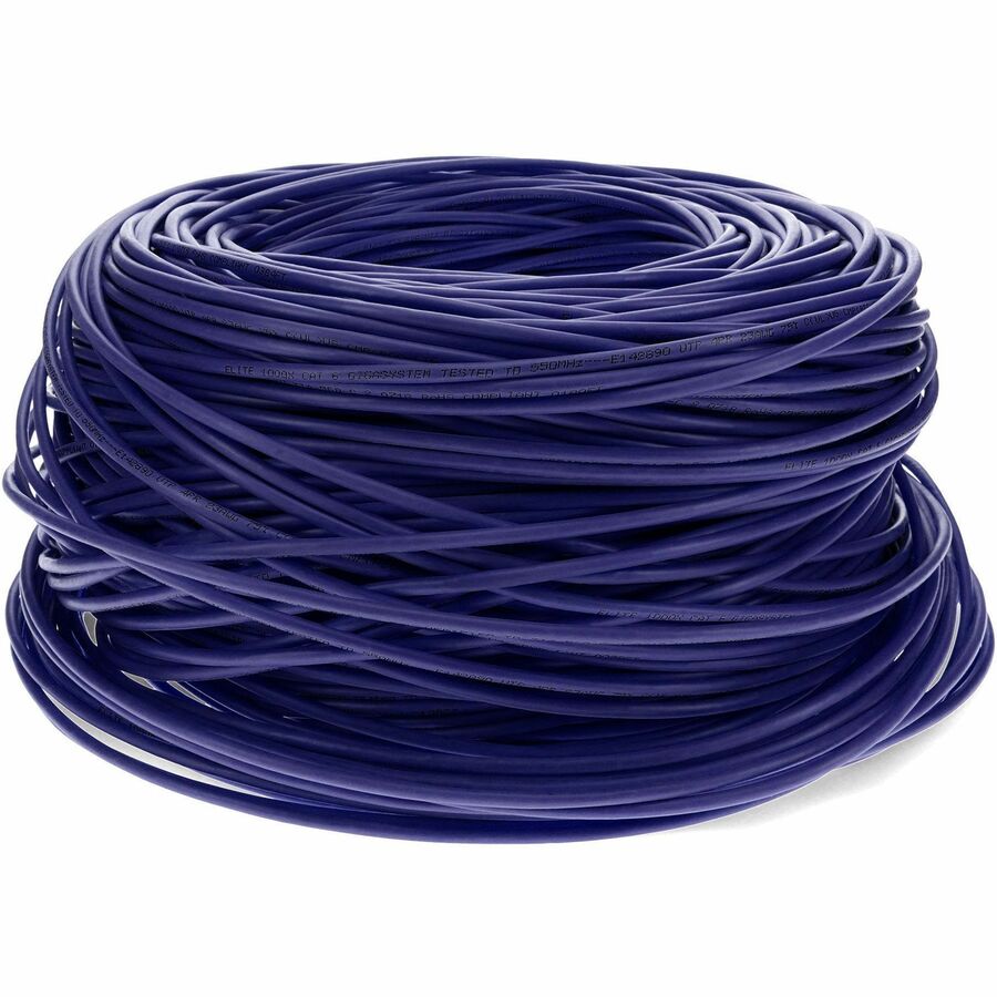AddOn 1000ft Non-Terminated Purple Cat6 UTP PVC Copper Patch Cable