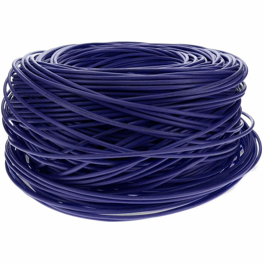 AddOn 1000ft Non-Terminated Purple Cat6 UTP PVC Copper Patch Cable