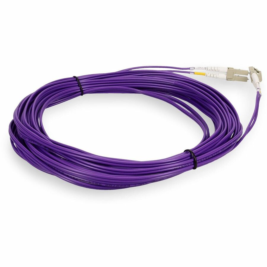 AddOn 3m LC (Male) to LC (Male) Purple OM4 Duplex Fiber OFNR (Riser-Rated) Patch Cable