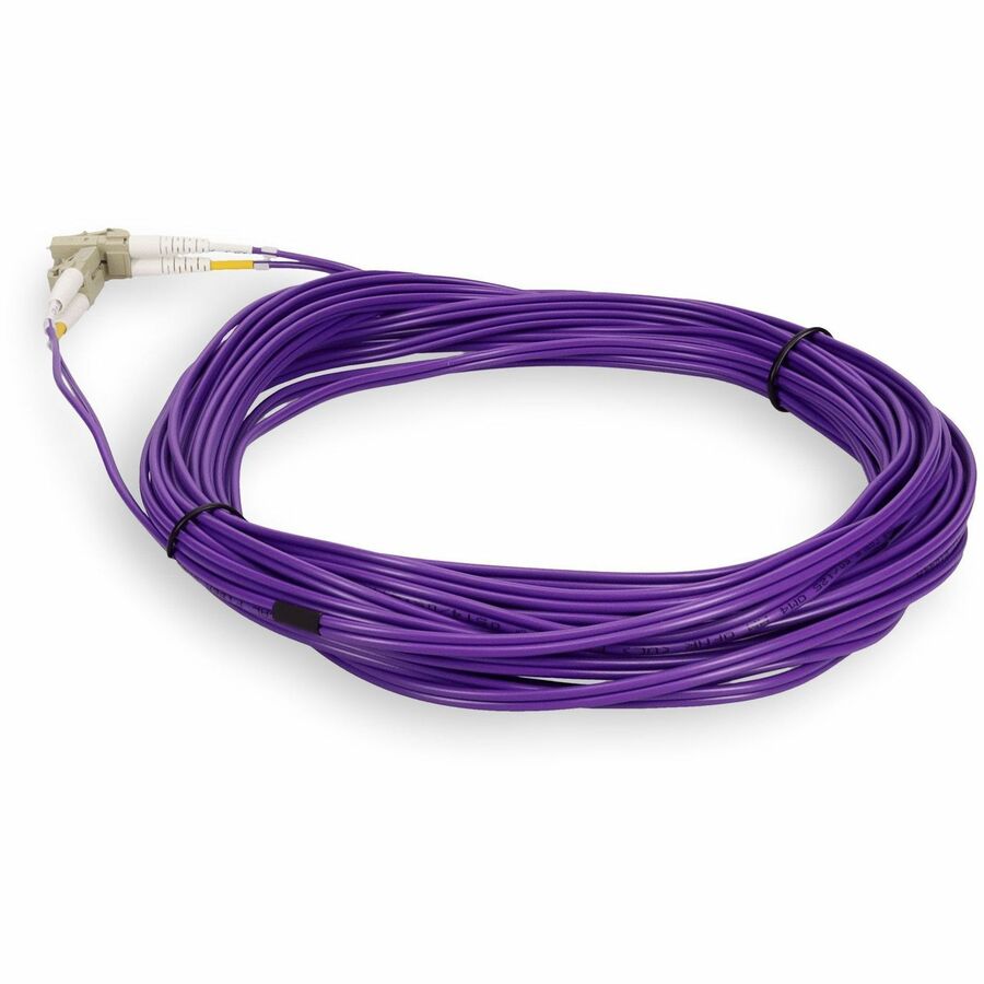 AddOn 3m LC (Male) to LC (Male) Purple OM4 Duplex Fiber OFNR (Riser-Rated) Patch Cable