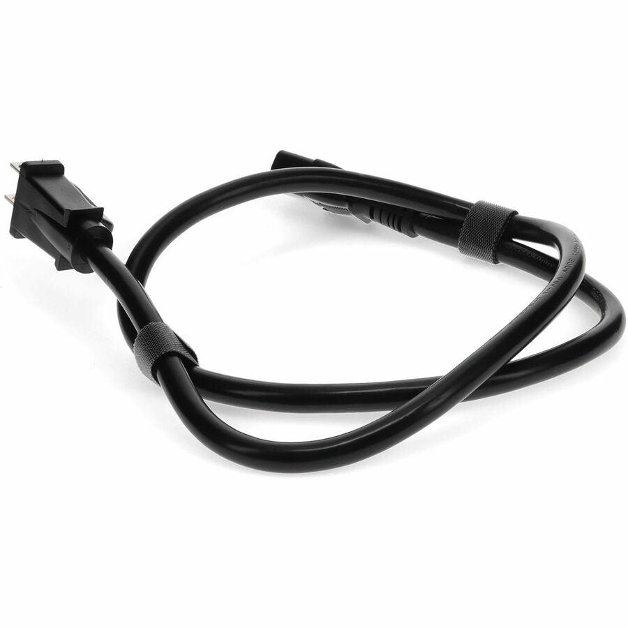 Addon 4ft NEMA 5-15P Male to C13 Female 14AWG 100-250V at 15A Black Power Cable