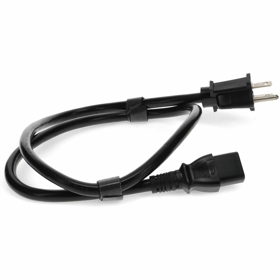 Addon 4ft NEMA 5-15P Male to C13 Female 14AWG 100-250V at 15A Black Power Cable