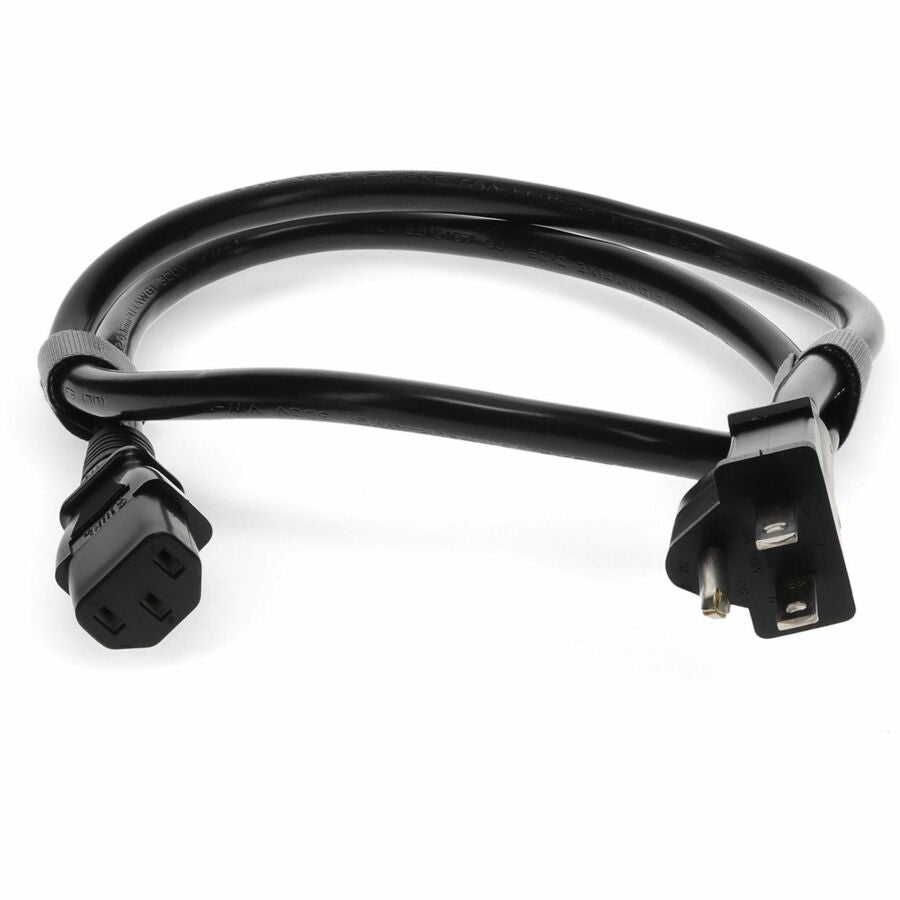 Addon 4ft NEMA 5-15P Male to C13 Female 14AWG 100-250V at 15A Black Power Cable