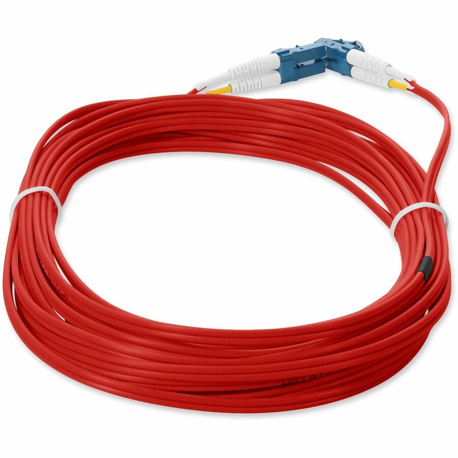 AddOn 10m LC (Male) to LC (Male) Red OS2 Duplex Fiber OFNR (Riser-Rated) Patch Cable