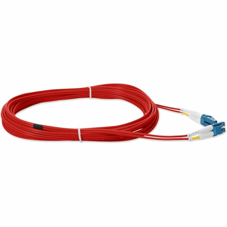 AddOn 10m LC (Male) to LC (Male) Red OS2 Duplex Fiber OFNR (Riser-Rated) Patch Cable