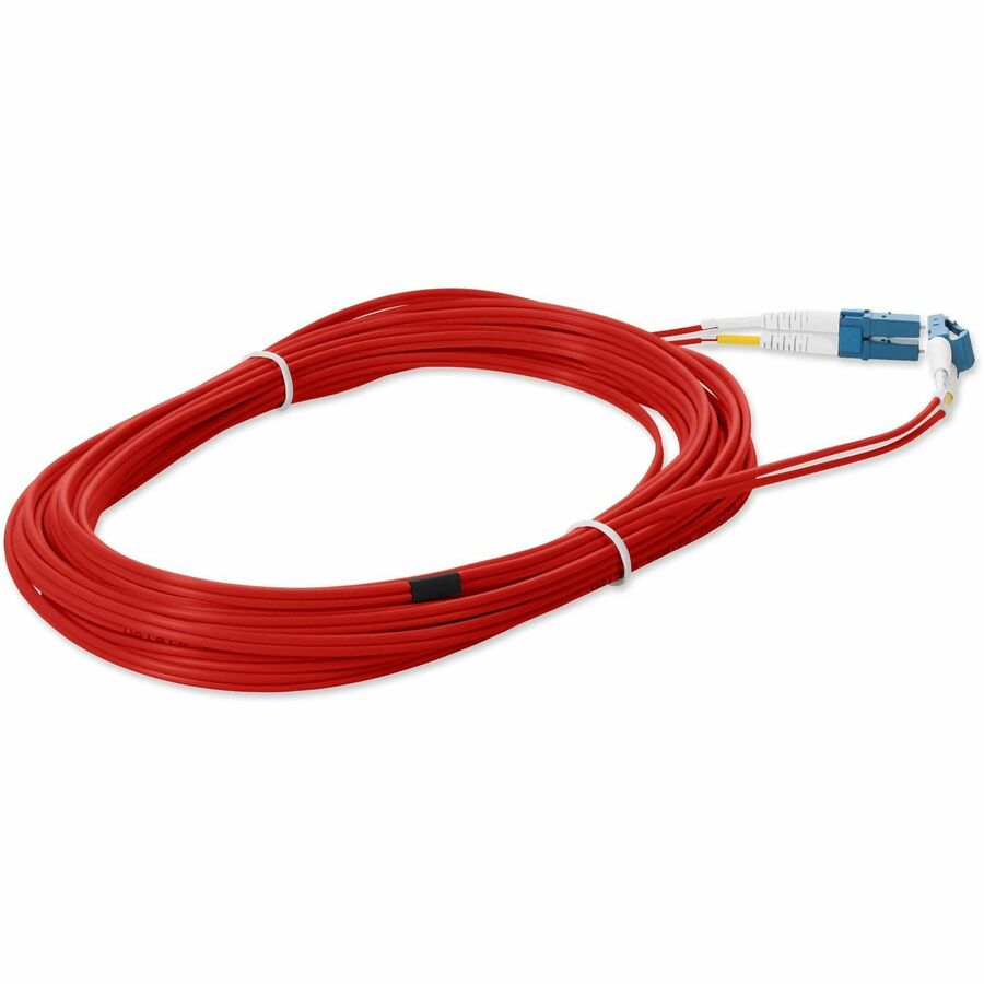 AddOn 10m LC (Male) to LC (Male) Red OS2 Duplex Fiber OFNR (Riser-Rated) Patch Cable