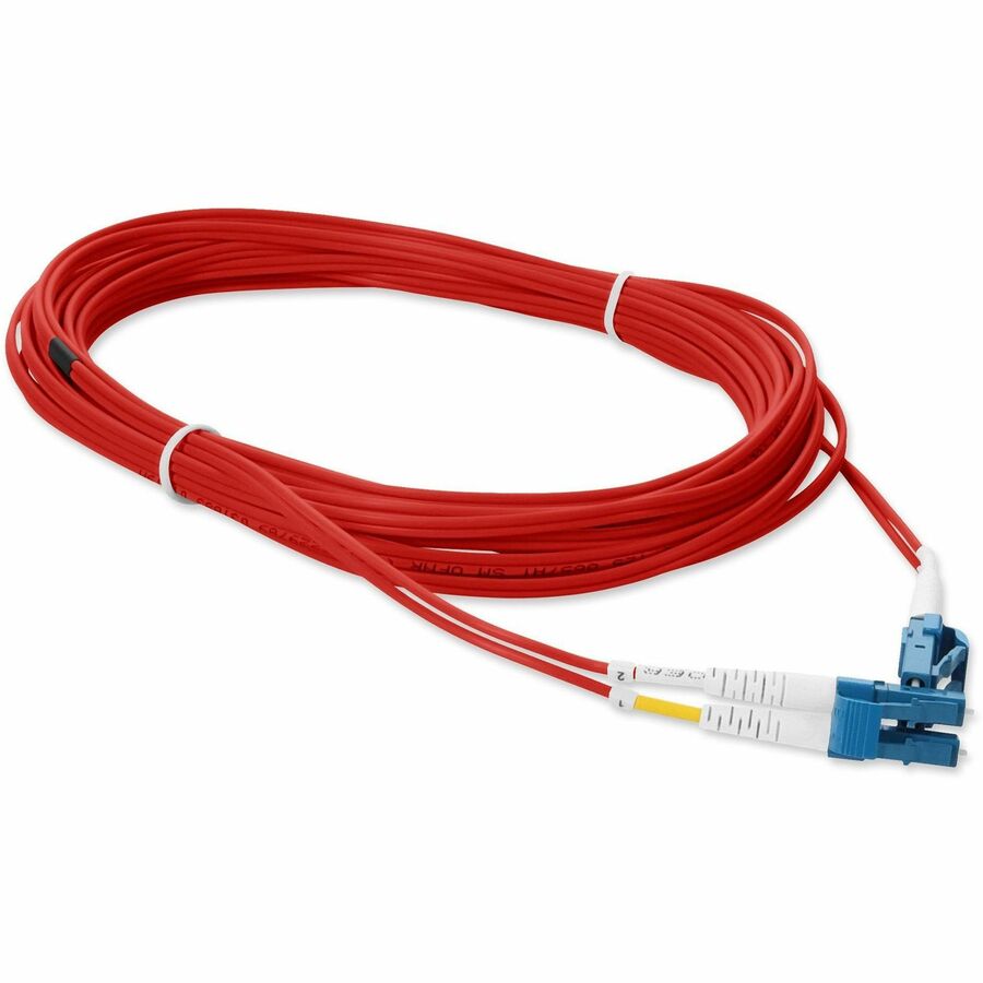 AddOn 10m LC (Male) to LC (Male) Red OS2 Duplex Fiber OFNR (Riser-Rated) Patch Cable