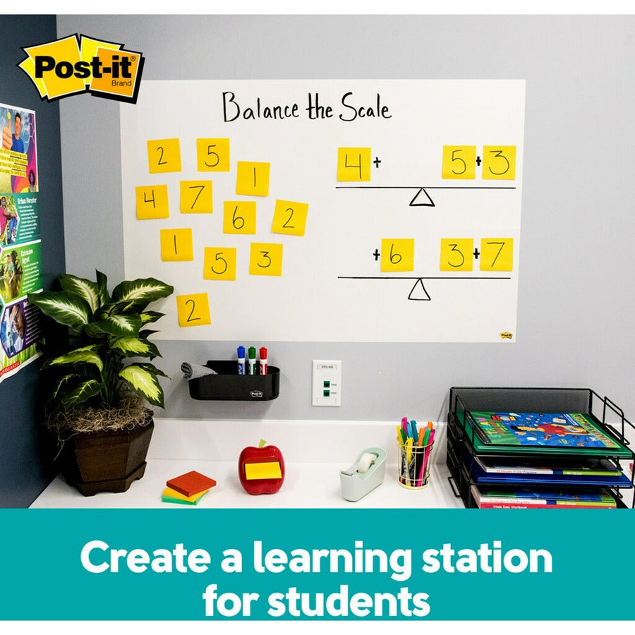 Post 2FTX3FT WHITE, 24", FWS3X2, Flex Write Surface