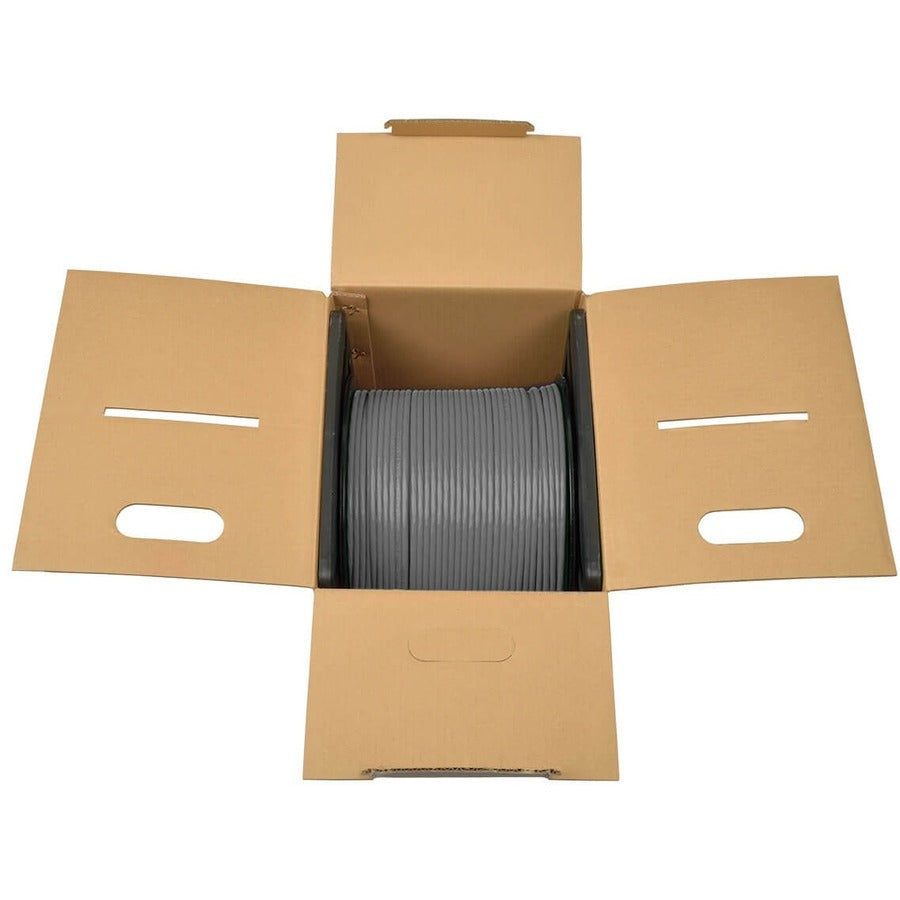 Eaton Tripp Lite Series Cat6 Gigabit Solid Core Plenum-Rated UTP CMP PVC Bulk Ethernet Cable, Gray, 1000 ft. (304.8 m)