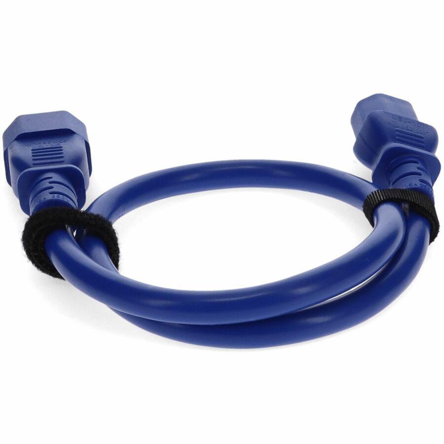 Addon 4ft C13 to C14 (Locking) 18AWG Blue 10A 100-250V Power Cable