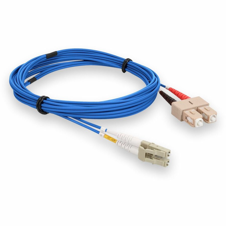 AddOn 2m SC (Male) to LC (Male) Blue OM1 Duplex LSZH Fiber Patch Cable