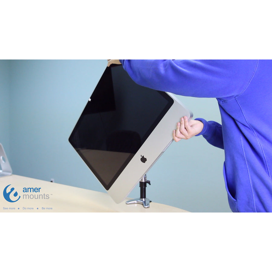 Amer Hydra Mounting Arm for Curved Screen Display, Flat Panel Display - White, Black, Chrome