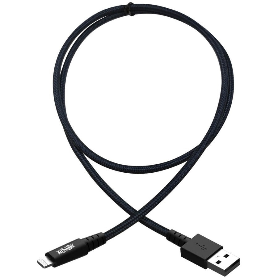 Eaton Tripp Lite Series Heavy-Duty USB-A to Lightning Sync/Charge Cable, UHMWPE and Aramid Fibers, MFi Certified - 3 ft. (0.91 m)