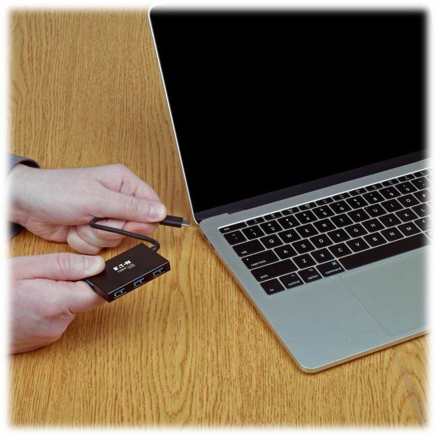 Eaton Tripp Lite Series 4-Port USB-C Hub, USB 3.x Gen 2 (10Gbps), 4x USB-A Ports, Thunderbolt 3 Compatible, Aluminum Housing, Black