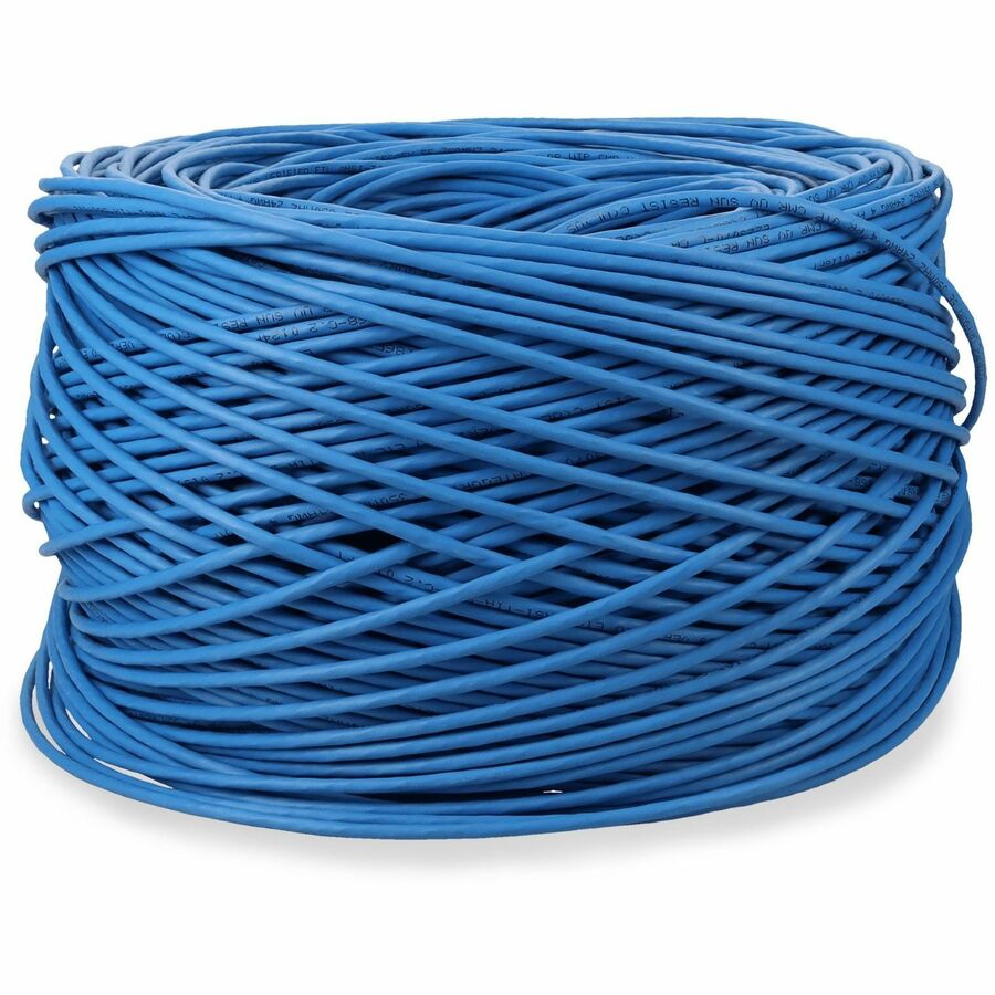 AddOn 1000ft non-terminated Blue Cat5E Straight UTP PVC Copper Patch Cable
