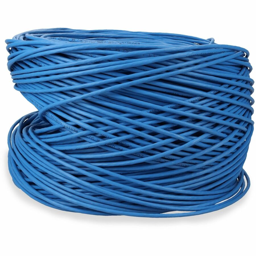 AddOn 1000ft non-terminated Blue Cat5E Straight UTP PVC Copper Patch Cable