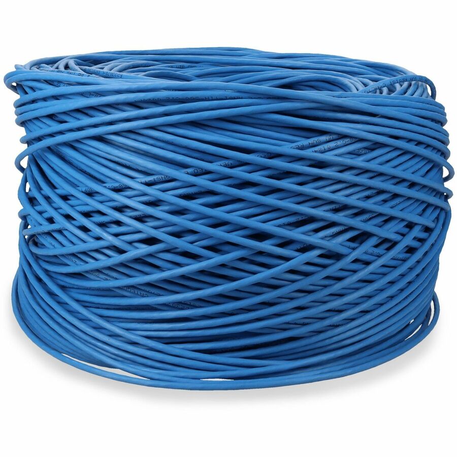 AddOn 1000ft non-terminated Blue Cat5E Straight UTP PVC Copper Patch Cable