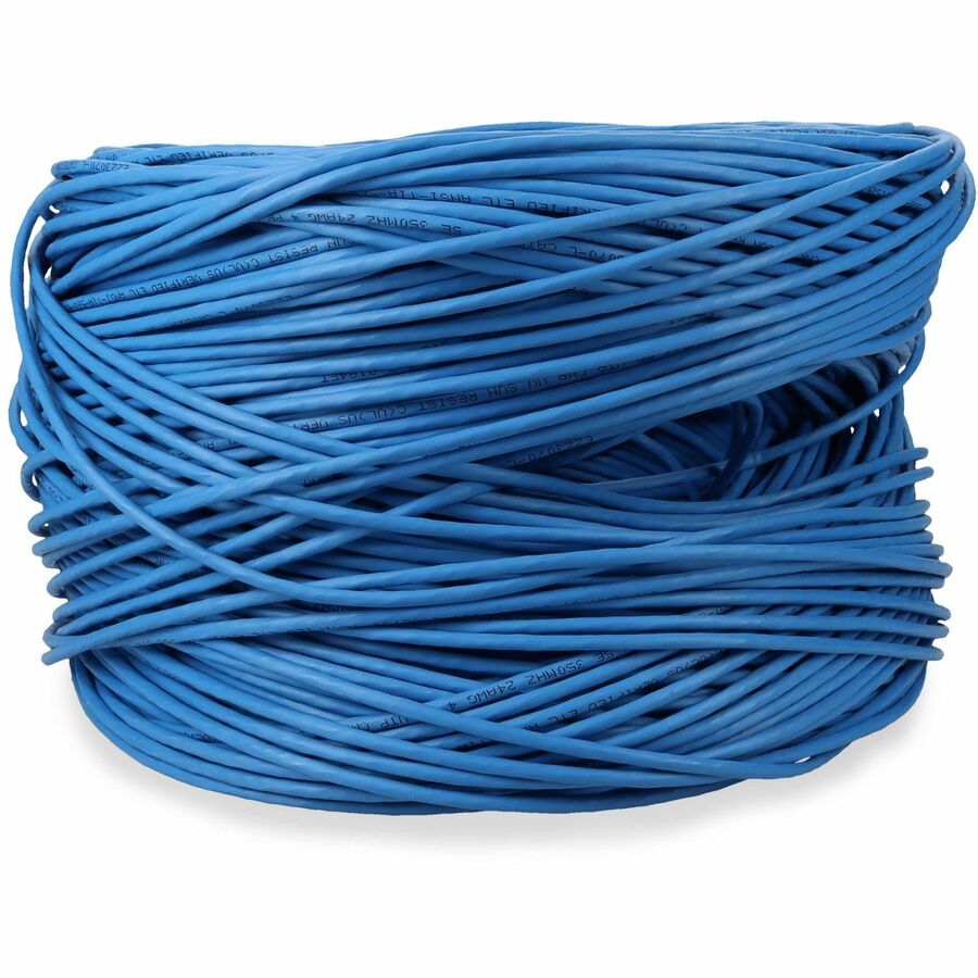 AddOn 1000ft non-terminated Blue Cat5E Straight UTP PVC Copper Patch Cable