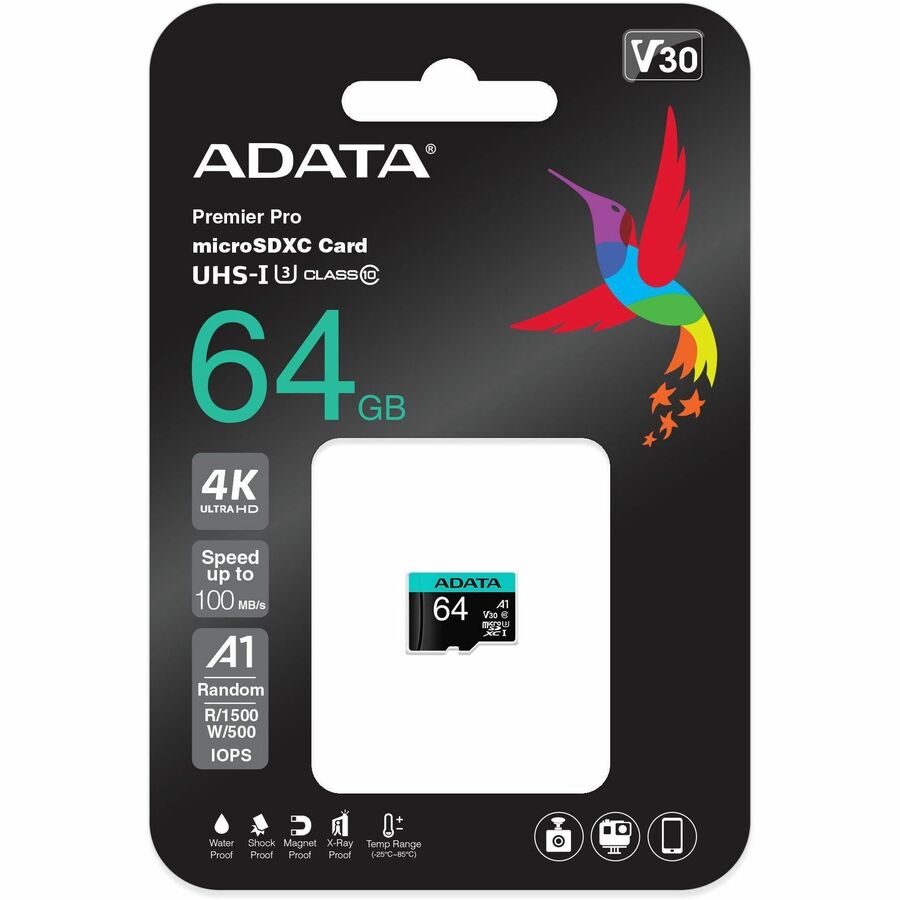 Adata Premier Pro 64 GB Class 10/UHS-I (U3) V30 microSDXC