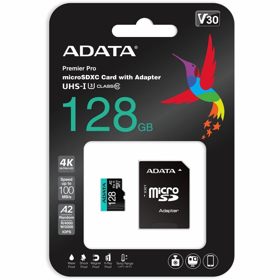 Adata Premier Pro 128 GB Class 10/UHS-I (U3) V30 microSDXC