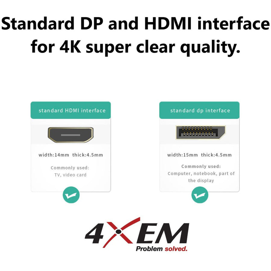 4XEM 4K Displayport to HDMI Adapter