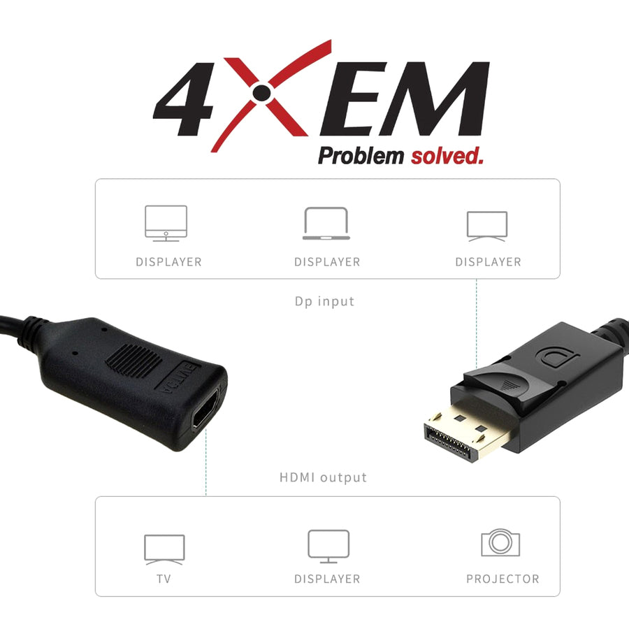 4XEM 4K Displayport to HDMI Adapter