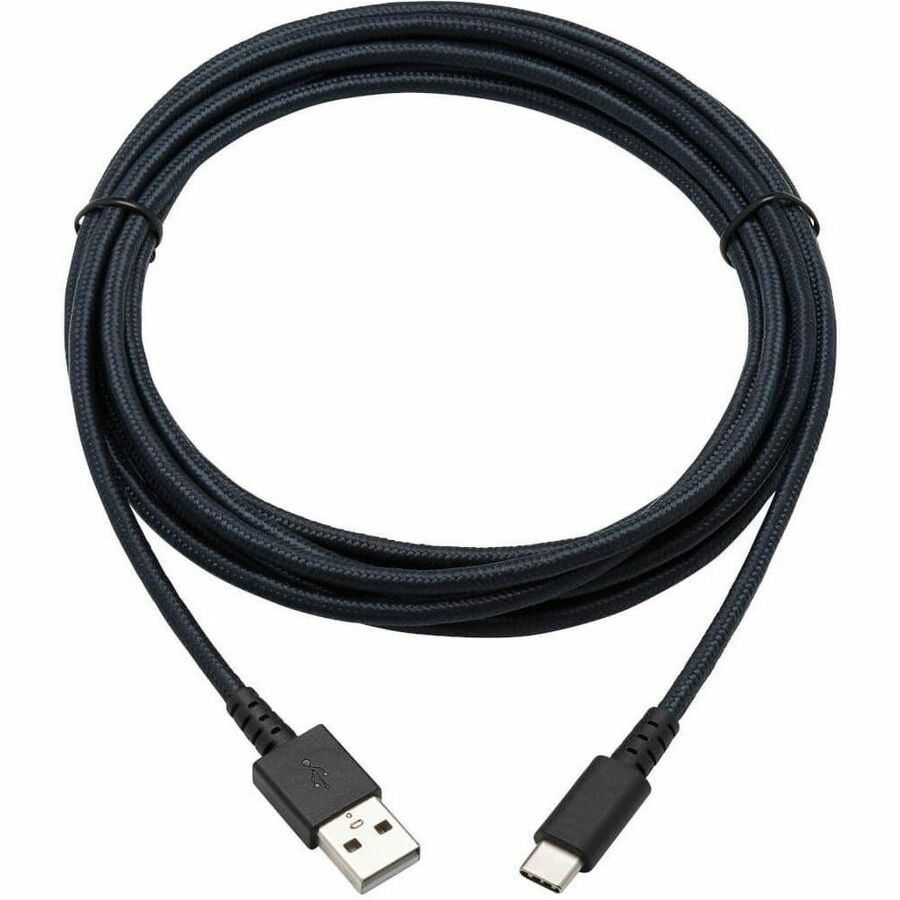 Eaton Tripp Lite Series Heavy-Duty USB-A to USB-C Cable, USB 2.0, UHMWPE and Aramid Fibers, (M/M), Gray, 10 ft. (3.05 m)