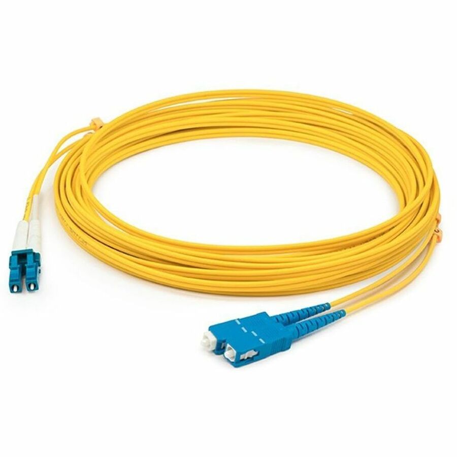 AddOn 26m SC (Male) to LC (Male) Yellow OS2 Duplex Fiber LSZH-rated Patch Cable