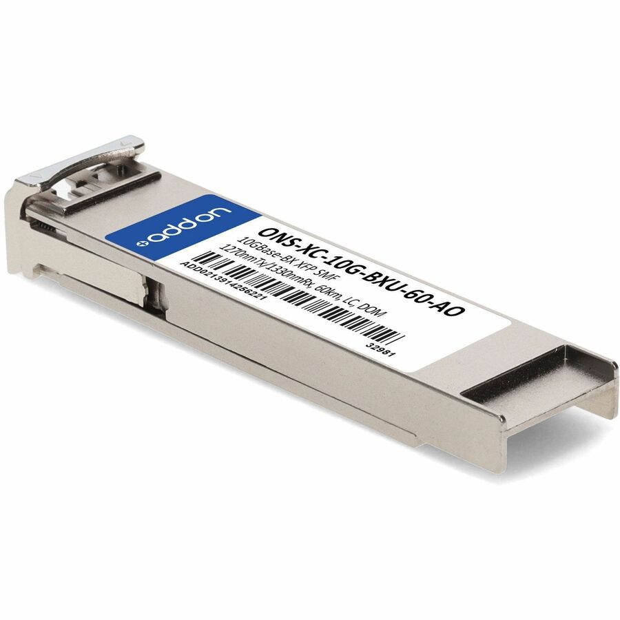 AddOn Cisco ONS-XC-10G-BXU-60 Compatible TAA Compliant 10GBase-BX XFP Transceiver (SMF, 1270nmTx/1330nmRx, 60km, LC, DOM)