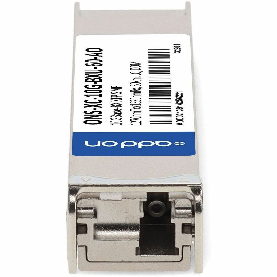 AddOn Cisco ONS-XC-10G-BXU-60 Compatible TAA Compliant 10GBase-BX XFP Transceiver (SMF, 1270nmTx/1330nmRx, 60km, LC, DOM)