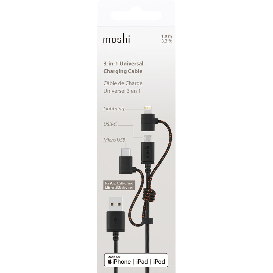 Moshi 3-in-1 Universal Charging Cable