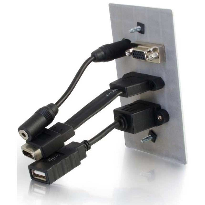 LEGRAND SINGLE GANG WP HDMI VGA 3.5MM 3.5 mm C2G Faceplate