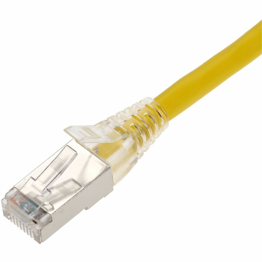 AddOn 4ft Yellow CAT 6A Shielded PVC Ethernet Cable Snagless Bubble Boot RJ-45 M/M