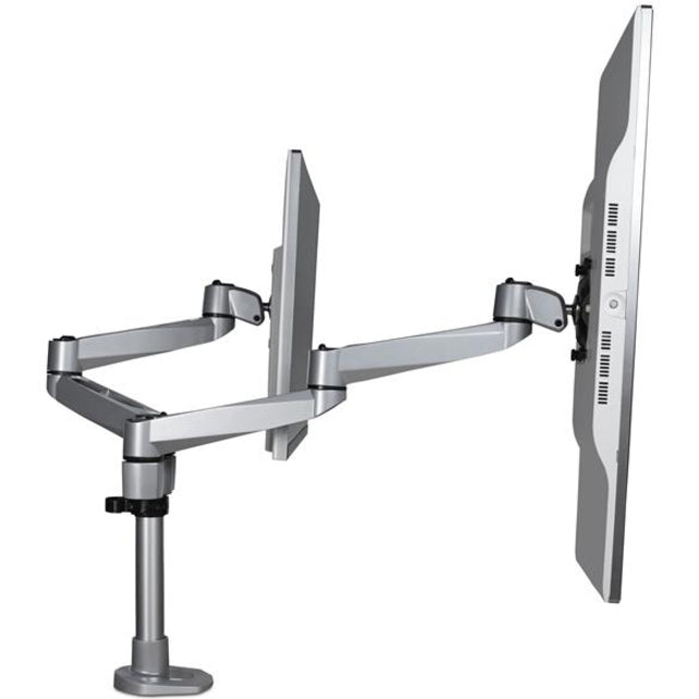 StarTech.com Desk Mount Dual Monitor Arm, Premium Articulating Desktop VESA Mount up to 27" (17.6lb/8kg) Displays, Height Adjustable